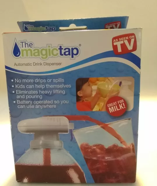 Magic Tap Automatic Drink Dispenser Great For Kids Milk Juice Tea Fridge AS IS