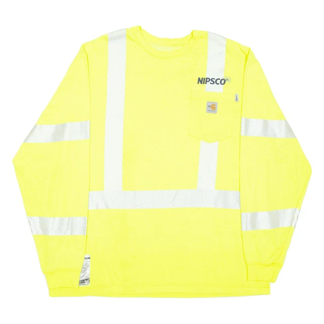 T-shirt abbigliamento da lavoro CARHARTT alta visibilità giallo manica lunga uomo L