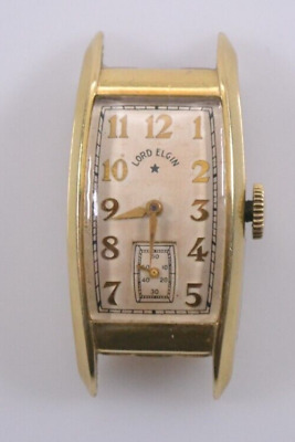 Lord Elgin 14K Solid Gold Curvex Style Watch