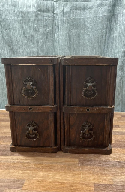 4 Vintage New Home Treadle Sewing Machine Drawers & Racks See Picture Of Machine