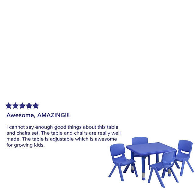24Sq Blue Activity Table Set