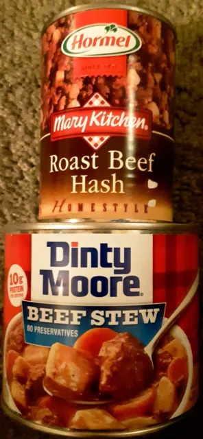 (1) Dinty Moore Beef Stew-20 oz & (1) Hormel Mary Kitchen Roast Beef Hash-14 oz