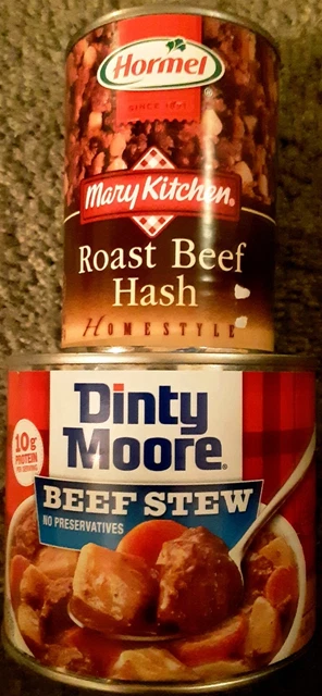 (1) Dinty Moore Beef Stew-20 oz & (1) Hormel Mary Kitchen Roast Beef Hash-14 oz