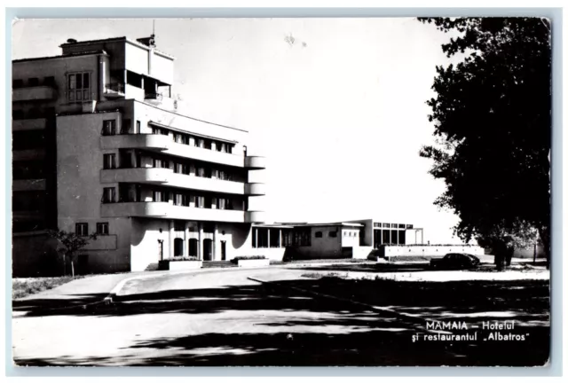 Romania Postcard Mamaia Hotel Albatros Restaurant 1962 Posted RPPC Photo