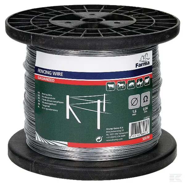 1.6MM GALVANISED FENCING WIRE 500M Electric Fence Solid Single Strand Steel