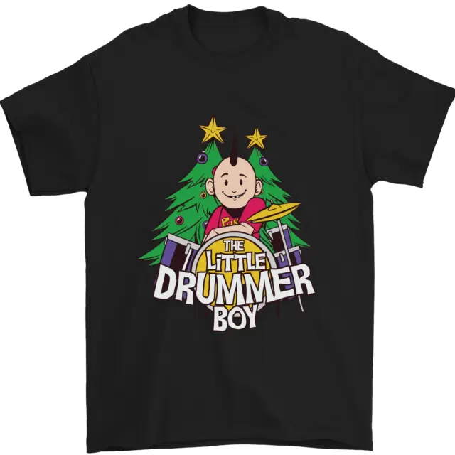 T-shirt da uomo divertente Christmas the Little Drummer Boy cotone Gildan