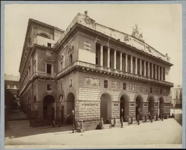 Giorgio Sommer, Italia, Napoli, Teatro San Carlo, vintage albumen print vintage