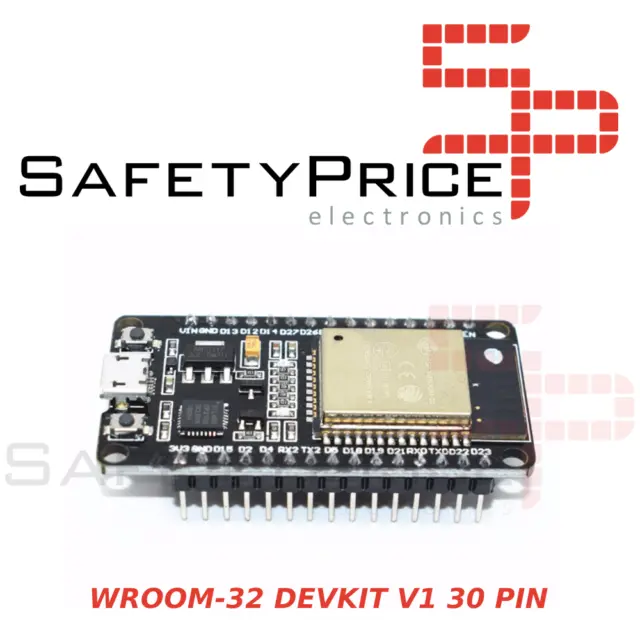 Scheda di sviluppo Nodemcu ESP32 WROOM-32 DEVKIT V1 WiFi+Bluetooth 30 pin