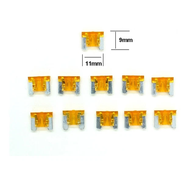 10x ultra mini Fusibles Lame 5A  11x9mm  - 124fus234