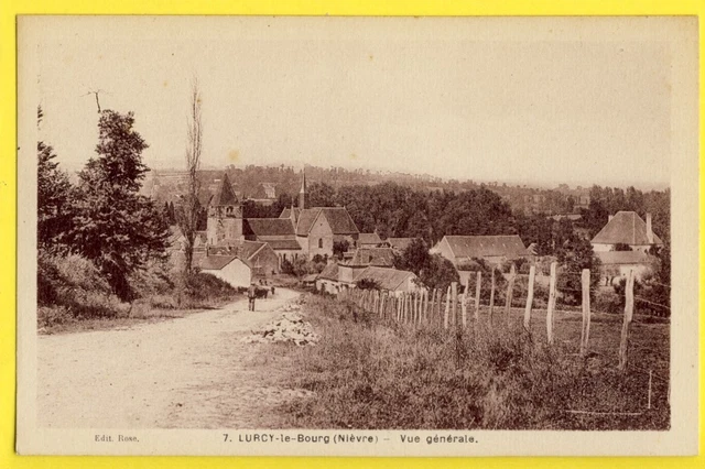cpa Rare Bourgogne 58 - LURCY le BOURG Nièvre Vue Générale du Village vers 1930