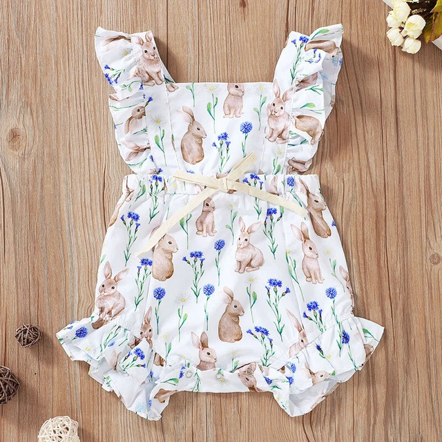 Newborn Baby Girls Outfits Clothes Rabbit Romper Bodysuit Jumpsuit Playsuit