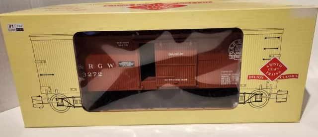 Aristo-Craft G Scale ART-86001 Wood Box Car  D&RGW #3272