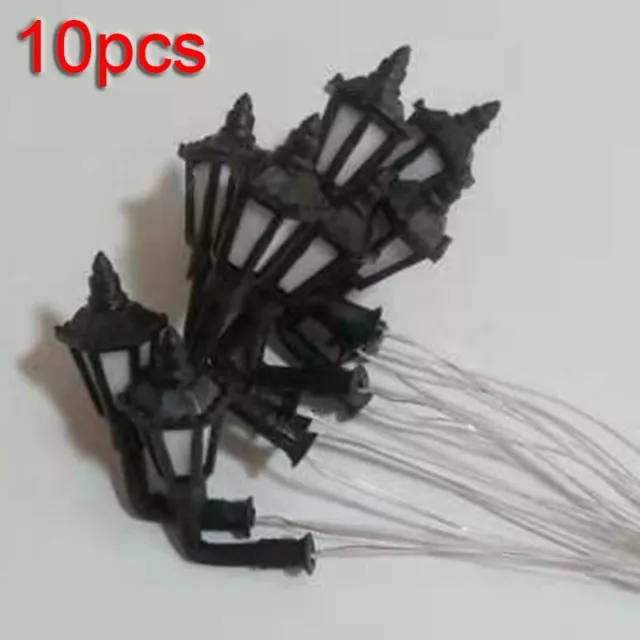 HO Scale 1100 Model Street Lights 10Pcs Perfect Addition to Railway Layout