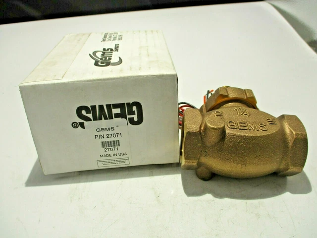 New Gems 27071 Shuttle Type Flow Switch 1-1/4" In