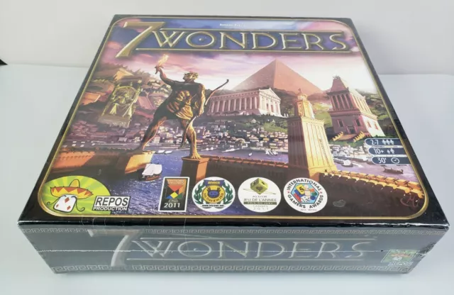2010 Antoine Bauza 7 Wonders Board Game Asmodee NEW FACTORY SEALED GIFT ! LOOK !