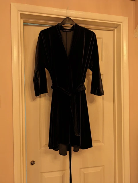 ZARA WOMENS VELVET Green Small Dress 5.00 - PicClick UK