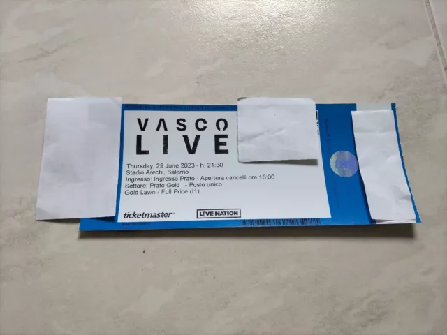 Biglietti Prato Gold Salerno 29 Giugno Vasco Rossi Biglietto Introvabili