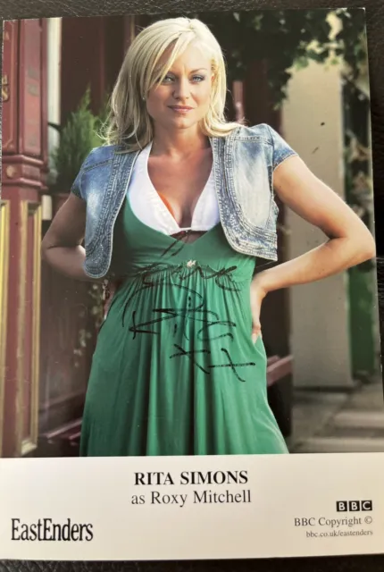 BBC EastEnders RITA SIMONS as Roxy Mitchell Hand Signed Cast Card Autograph