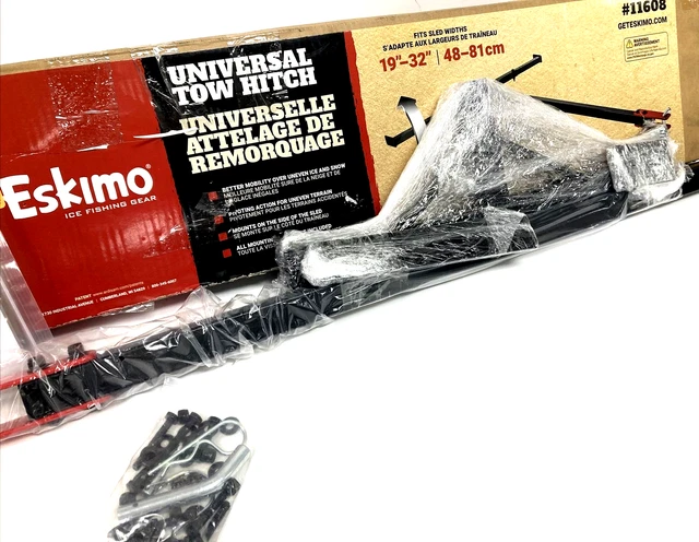 Eskimo 11608 Universal Tow Hitch For Ice Shelters Sleds Fish Houses Towable New