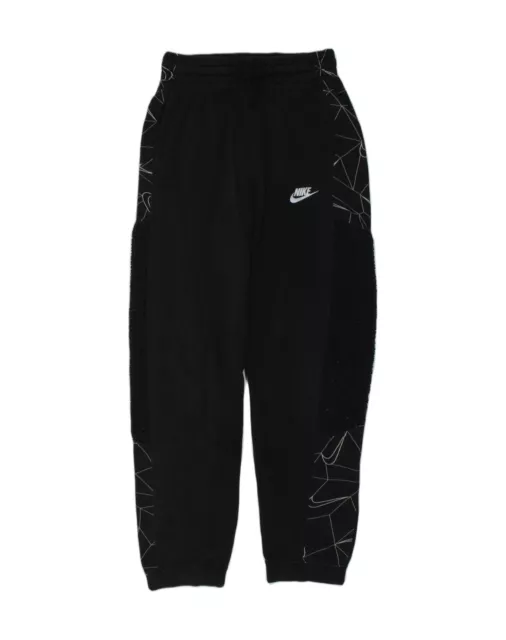 NIKE Tuta Ragazze Pantaloni Joggers 15-16 Anni XL Nero Geometrico AL06