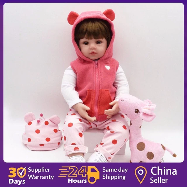 48cm Simulation Soft Silicone Reborn Doll Girl Playmate Toy Newborn Baby Dolls ☘
