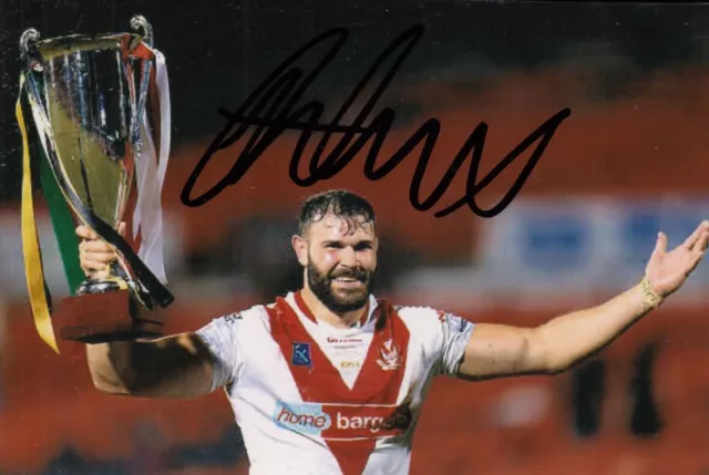 Alex Walmsley Hand Signed St Helens 6x4 Photo Rugby League Autograph 14