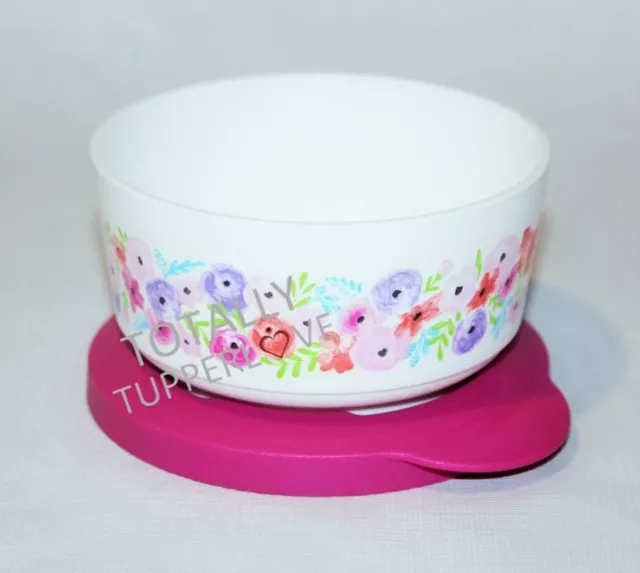 Tupperware Dessert Bowl Mini Click-Together Snack Cup 6 oz. Art of Spring Pink 2