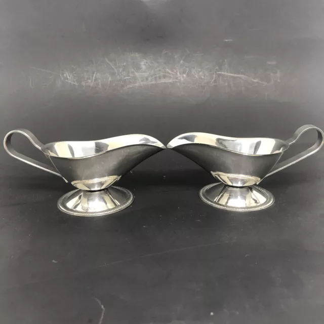 Set of 2 American Metalcraft Stainless Steel Gravy Boat Made in Korea (READ).