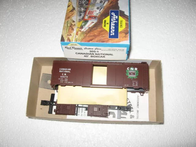 Ho Scale Rail Runner Custom Cars Canadian National 40' Boxcar Kit!