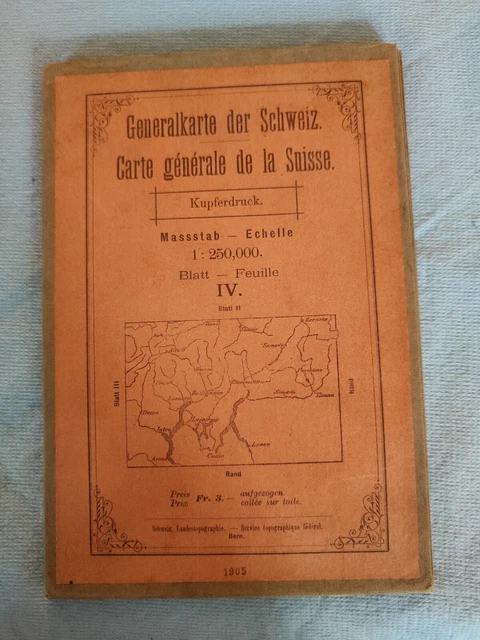 Generalkarte Der Schweiz Carte Generale De La Suisse 1905