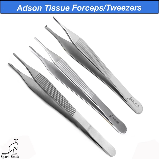 Dental Adson Brown Tweezers 12cm Tissue Dressing Forceps Surgical - Foto 7