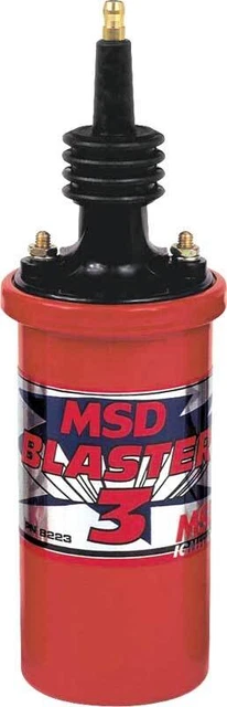 MSD; Blaster 3 Series; 45000 Volt Ignition Coil; Extra Tall Tower; Red