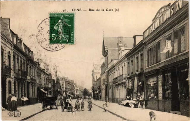 CPA LENS - Rue de la Gare (976568)