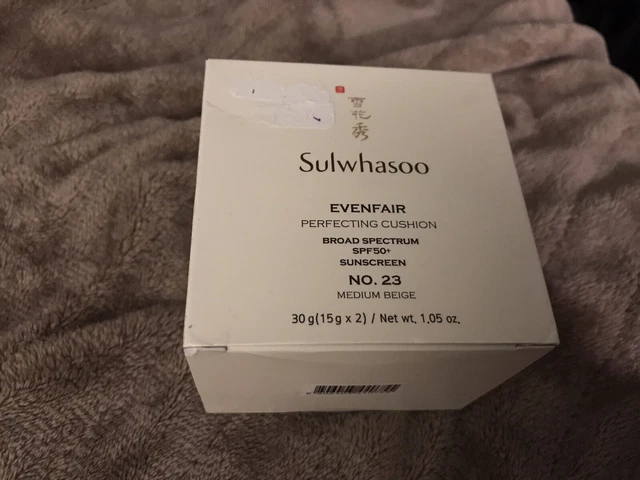 Sulwhasoo Evenfair Perfecting Cushion Sunscreen # 23 Medium Beige 1.05oz  NIB