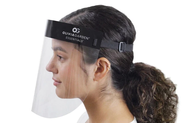 25 Lot Face Shield Anti Fog  Protector w/ Elastic Band Olivia Garden Free Ship