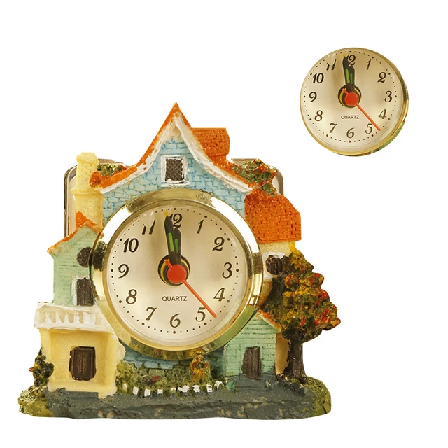 Reloj de batería reloj en forma de castillo dibujos animados castillo reloj alarma