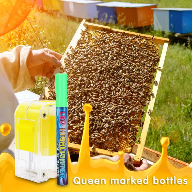 8 colores marcador botella Queen King bolígrafo marcadora suministros de equipo de apicultura