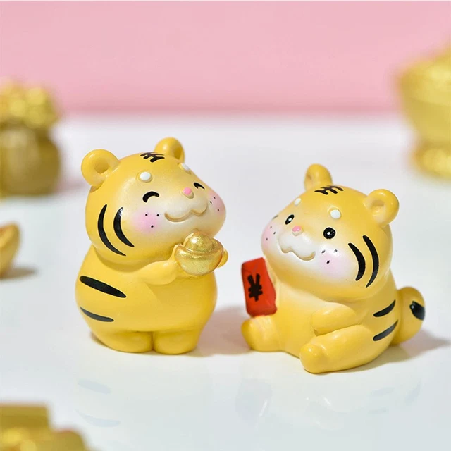 année Tigre miniature Ornement de jardin Micro Aménagement Paysager Figurine
