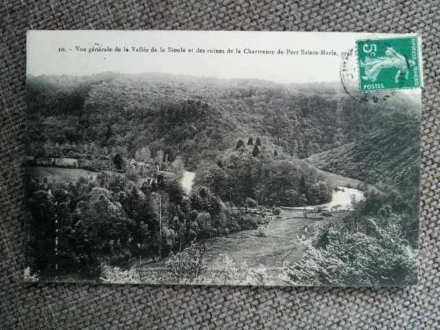 Cpa General View Of The Sioule Valley And The Ruins Of The Charteruse