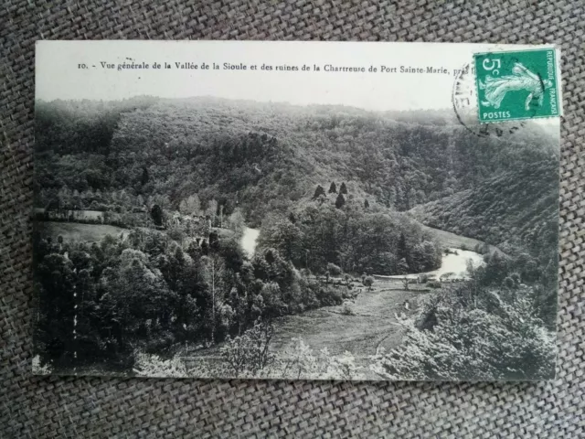 Cpa General View Of The Sioule Valley And The Ruins Of The Charteruse