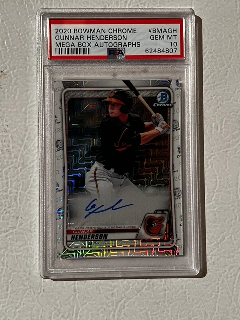 2020 Bowman Chrome Gunnar Henderson Mega Box Mojo Refractor AUTO PSA 10 GEM MINT
