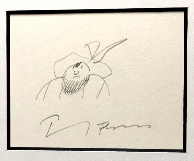 Paul Flora Andreas Hofer Dibujo a Mano, Firmado, con Marco 34x34, Regalo