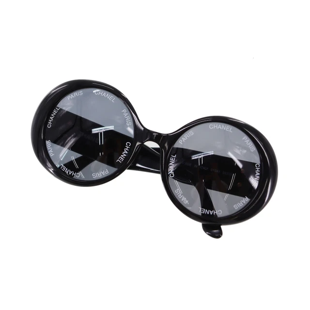 LUNETTES DE SOLEIL CHANEL Logos d occasion noires rondes Italie CP867 S EUR 874 97 PicClick FR
