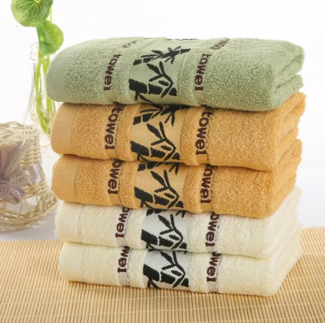 Soft 100% Bamboo Washcloths Face Hand Bath Towel Gym Absorbent Drying Thick