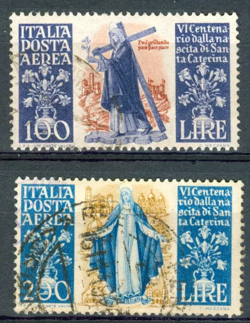 ITALIA REP. - PA - 1948 - 6º centenario della nascita di santa Caterina da Siena