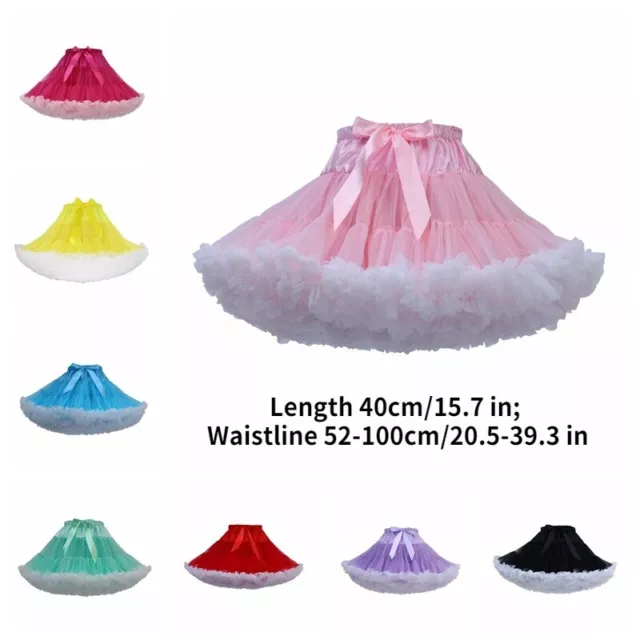 Gonna Sottoveste Donna Crinolina Ruffle Maglia Tutu Sottogonna Cosplay Bella