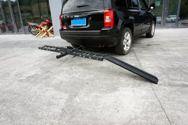 227 KG Motorcycle Scooter Carrier Hitch Cargo Carrier Rack Ramp Steel Carrier 2