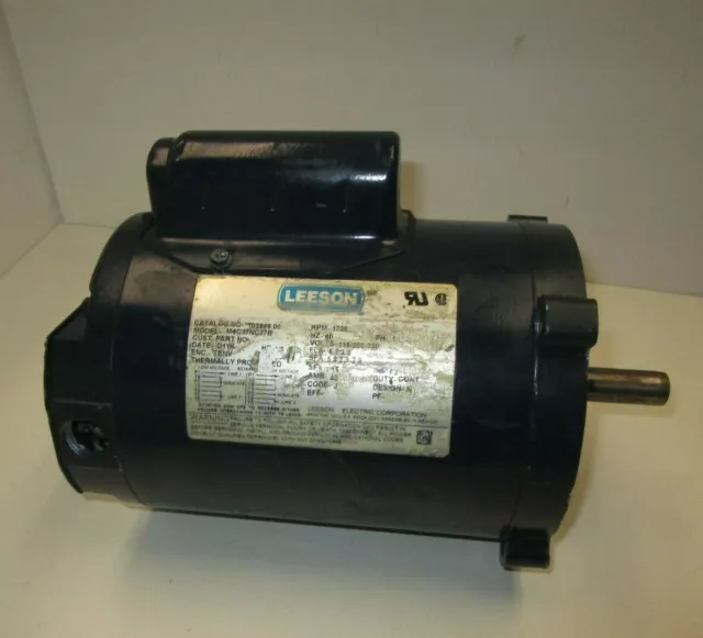 Leeson 102869.00 Electric Motor 1/3HP 1PH 1725RPM 115/208-230V# M4C17NC27B