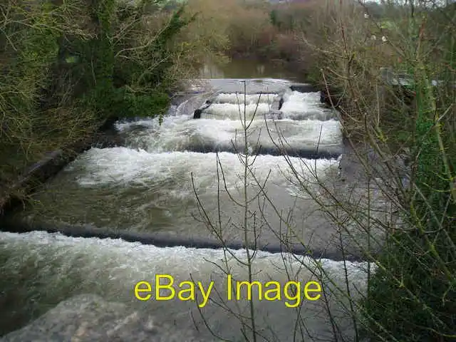 Photo 6x4 River Exe Cowley/SX9095 Weir on River Exe adjacent to the rail c2007