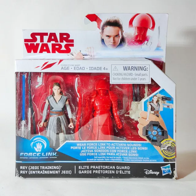 Star Wars Rey Jedi Training & Elite Pretorian Guard Force Link 3.75" Hasbro Set